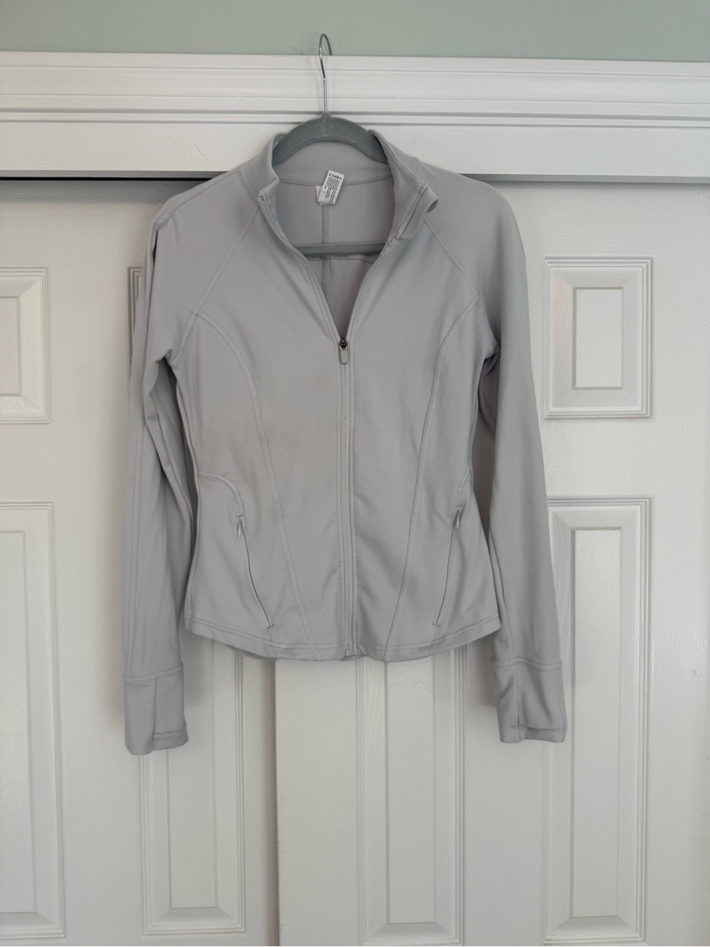 Yogalicious Light Gray Full-Zip Performance Jacket